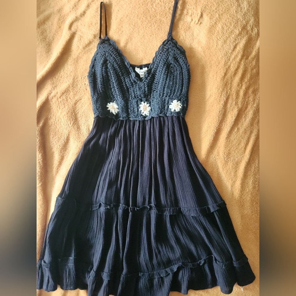 Blush black summer dress